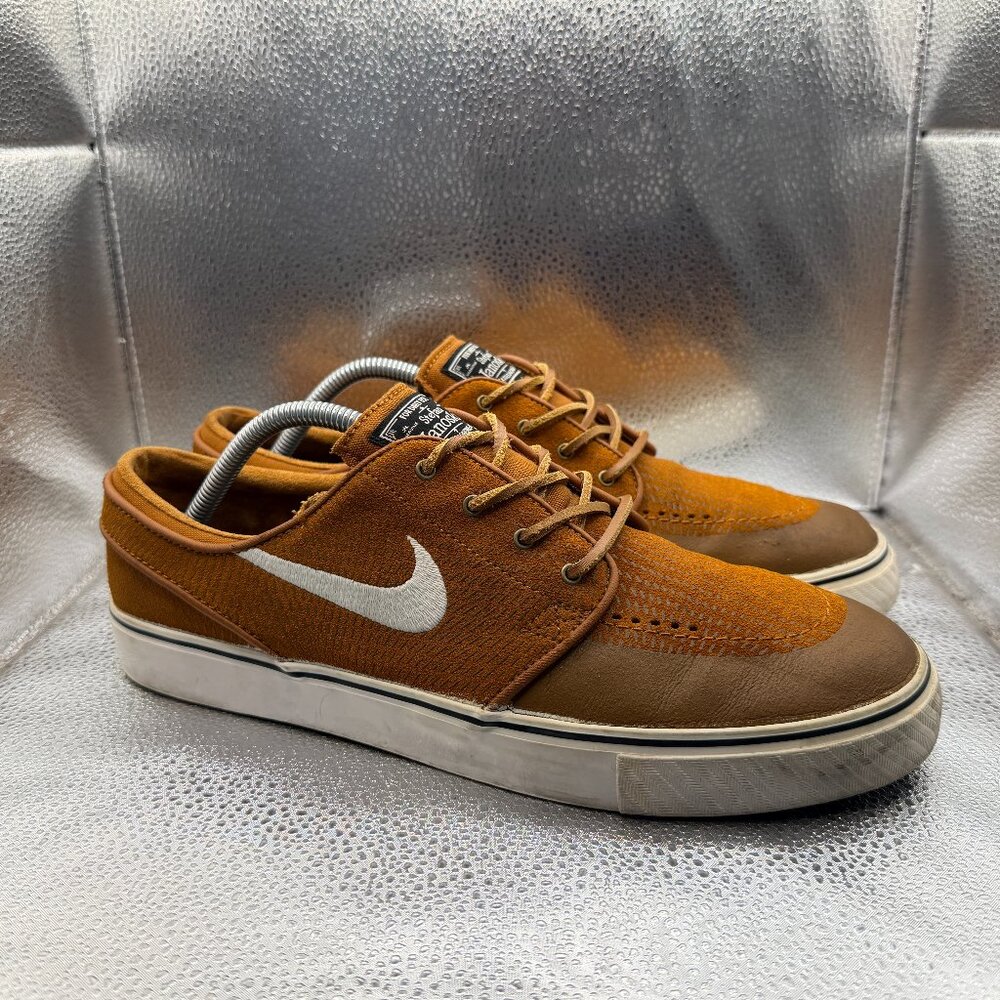Size 10.5 Nike SB Zoom Stefan Janoski PR‎ SE Brown Mens Skate Shoes 631298-211